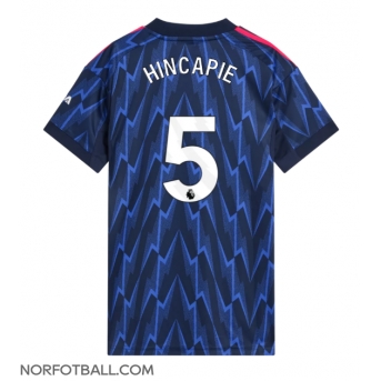 Billige Fotballdrakt Arsenal Piero Hincapie #5 Replika Bortedrakt Dame 2025-26 Kortermet